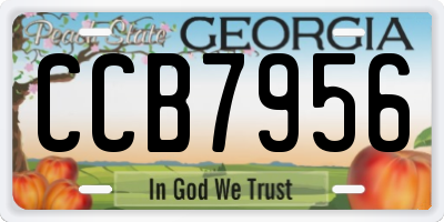 GA license plate CCB7956