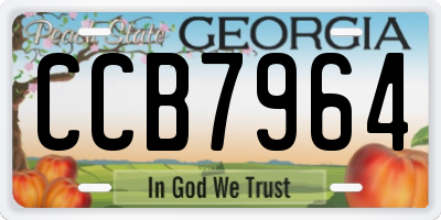 GA license plate CCB7964