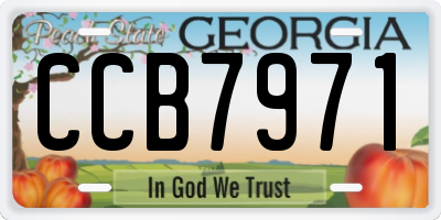 GA license plate CCB7971