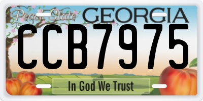 GA license plate CCB7975