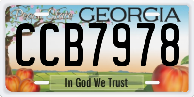 GA license plate CCB7978