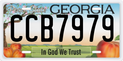 GA license plate CCB7979
