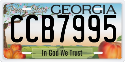 GA license plate CCB7995