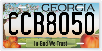 GA license plate CCB8050