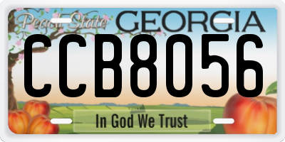 GA license plate CCB8056