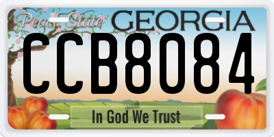 GA license plate CCB8084