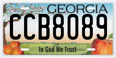 GA license plate CCB8089
