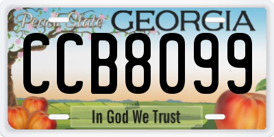 GA license plate CCB8099