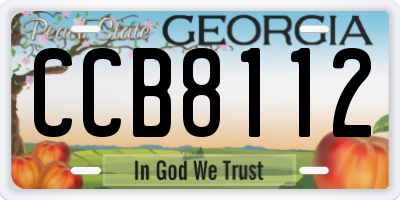 GA license plate CCB8112