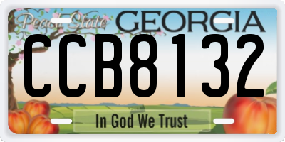 GA license plate CCB8132