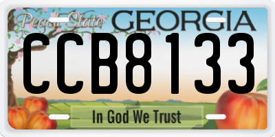 GA license plate CCB8133