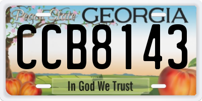 GA license plate CCB8143