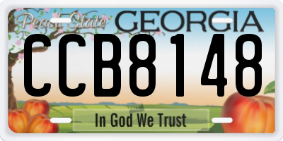 GA license plate CCB8148