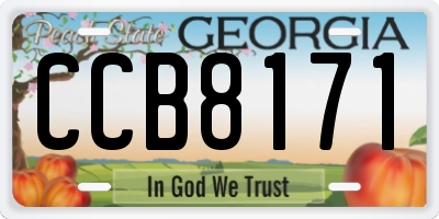 GA license plate CCB8171
