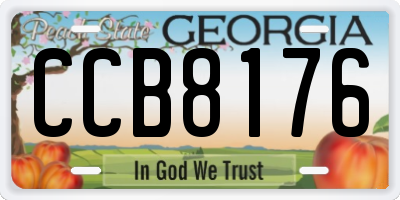 GA license plate CCB8176