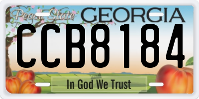 GA license plate CCB8184