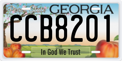 GA license plate CCB8201