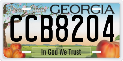 GA license plate CCB8204