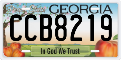 GA license plate CCB8219