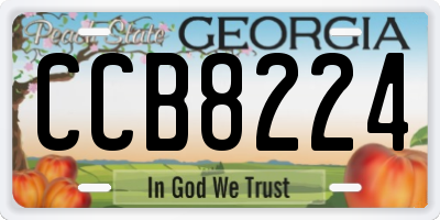 GA license plate CCB8224