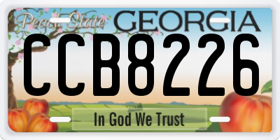 GA license plate CCB8226