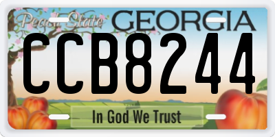 GA license plate CCB8244
