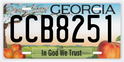 GA license plate CCB8251