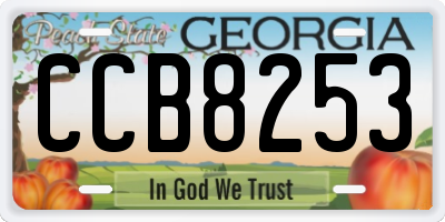 GA license plate CCB8253
