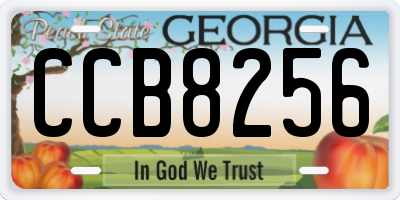 GA license plate CCB8256