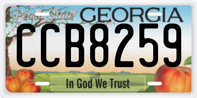 GA license plate CCB8259