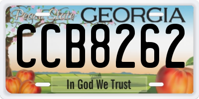 GA license plate CCB8262