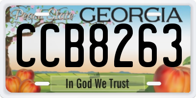 GA license plate CCB8263