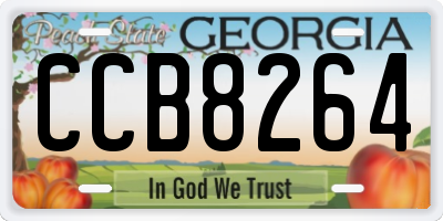 GA license plate CCB8264