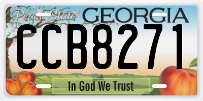 GA license plate CCB8271