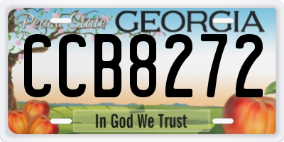 GA license plate CCB8272