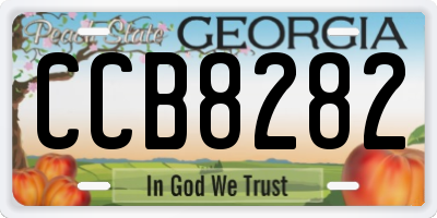 GA license plate CCB8282