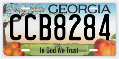 GA license plate CCB8284
