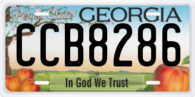GA license plate CCB8286