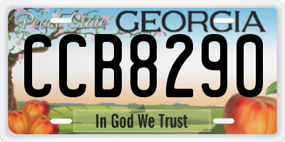 GA license plate CCB8290