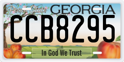 GA license plate CCB8295
