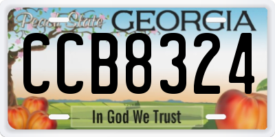 GA license plate CCB8324