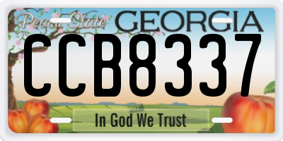 GA license plate CCB8337