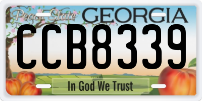 GA license plate CCB8339