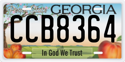 GA license plate CCB8364