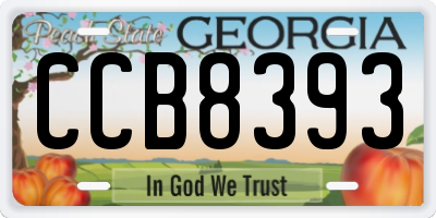 GA license plate CCB8393