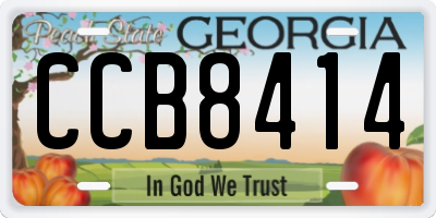 GA license plate CCB8414