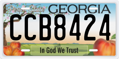 GA license plate CCB8424