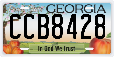 GA license plate CCB8428