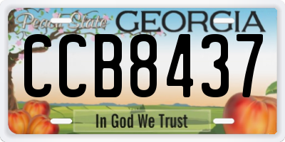 GA license plate CCB8437