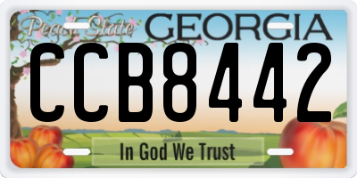 GA license plate CCB8442